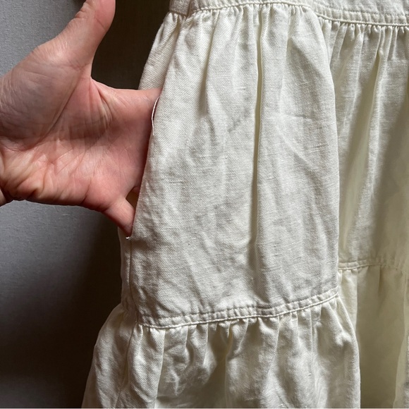 Apiece Apart Maurino linen cotton Drop Waist Mini Dress Sz S - Picture 8 of 14